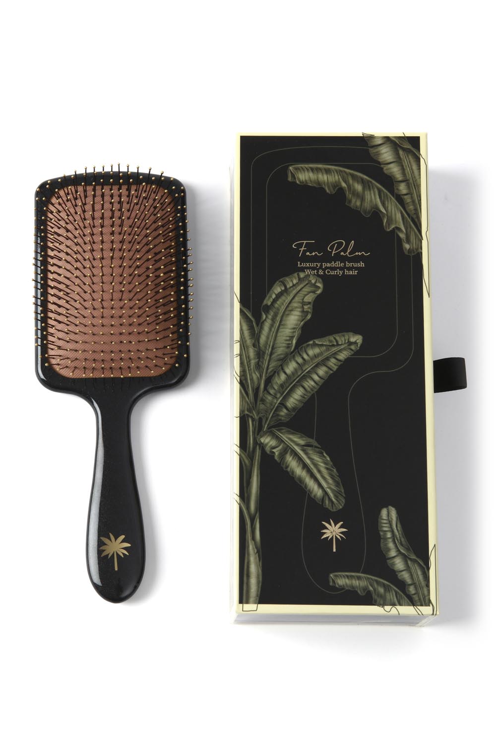 BIG STAR WET PADDLE BRUSH BLACK W/GLITTER LARGE