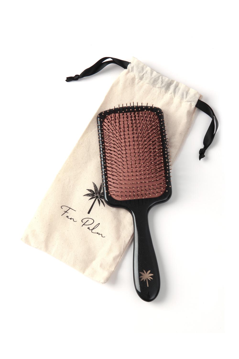 BIG STAR WET PADDLE BRUSH BLACK W/GLITTER LARGE