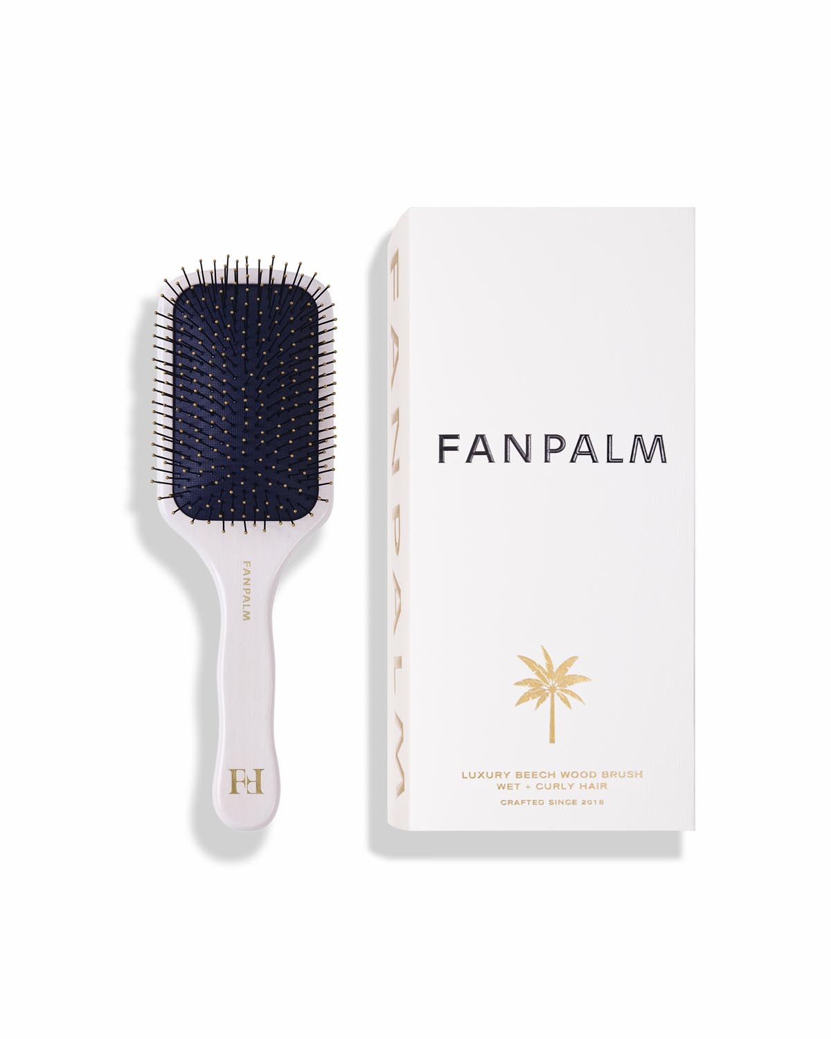 WET & CURLY HAIR BRUSH GLOSSY WHITE MEDIUM