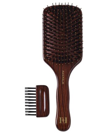 PURE BOAR & NYLON BRISTLES EBONY GLOSSY BROWN MEDIUM