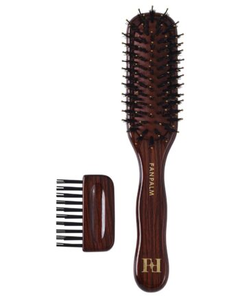 PURE BOAR & NYLON BRISTLES EBONY GLOSSY BROWN SLIM