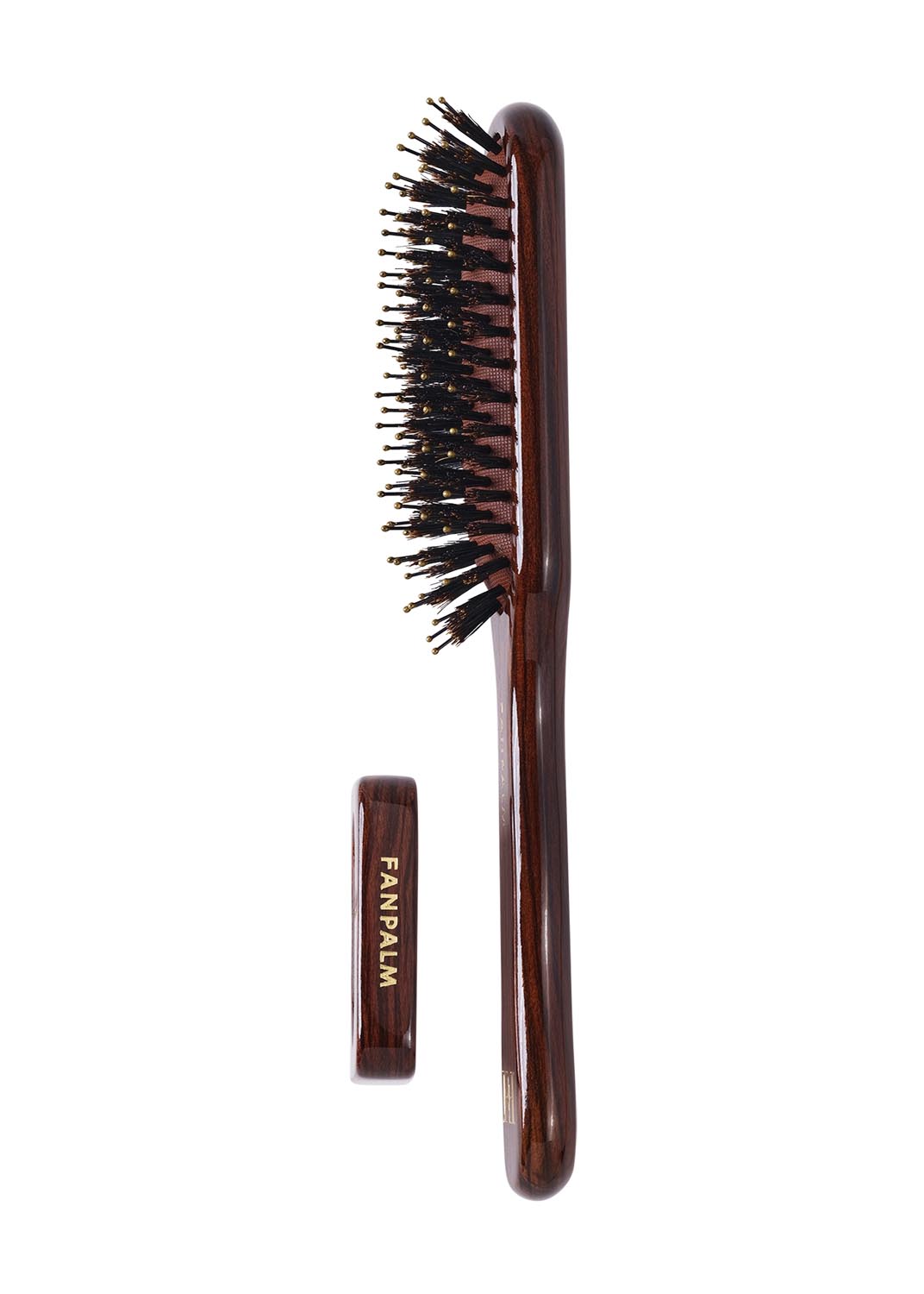 PURE BOAR & NYLON BRISTLES EBONY GLOSSY BROWN SLIM