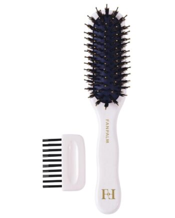 PURE BOAR & NYLON BRISTLES GLOSSY WHITE SLIM