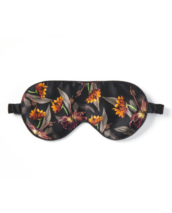 Art.FP12BL  Mεταξωτή μάσκα ματιών BLACK HIBISCUS