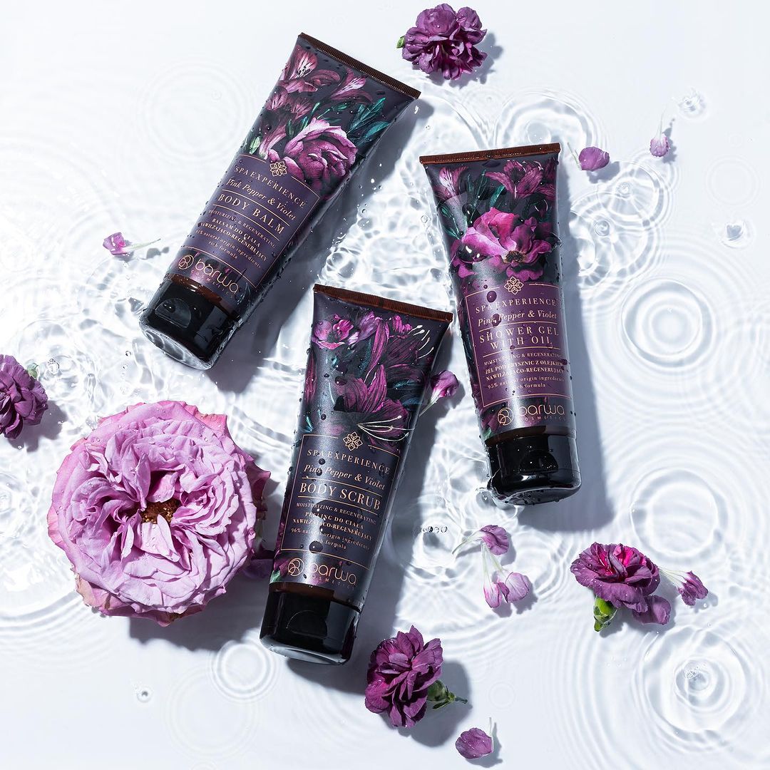 Art.BC56SE SPA EXPERIENCE PINK PEPPER & VIOLET σετ 3 τεμ.(Shower gel, Oil & Body balm)